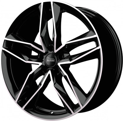 MAM RS3 black front polish Alufelge 8.5x20 Zoll ET45 LK 5x112 ML66.6 – Bild 6