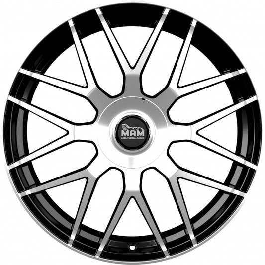 MAM GT1 black front polish Alufelge 8.5x19 Zoll ET30 LK 5x100 ML66.6 – Bild 2