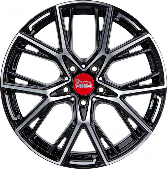 MAM B4 black front polish Alufelge 8.5x19 Zoll ET45 LK 5x112 ML72.6 – Bild 2
