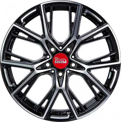 MAM B4 black front polish Alufelge 8.5x19 Zoll ET40 LK 5x120 ML72.6 – Bild 2