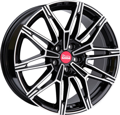 MAM B3 black front polish Alufelge 8.5x19 Zoll ET20 LK 5x120 ML72.6