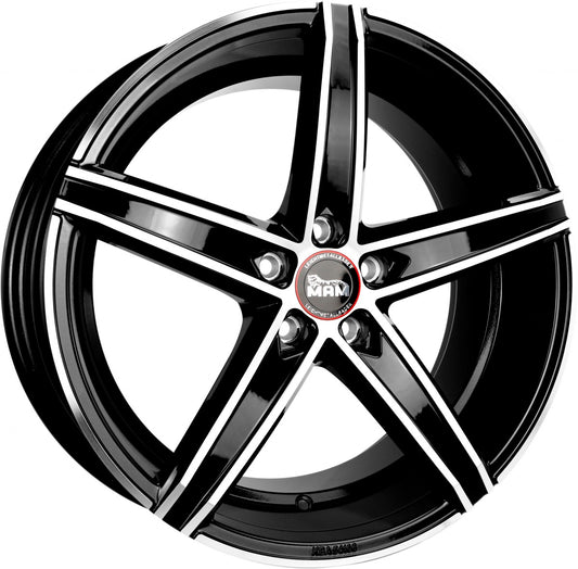 MAM OX-18 black front polish Alufelge 8.5x19 Zoll ET45 LK 5x114.3 ML72.6