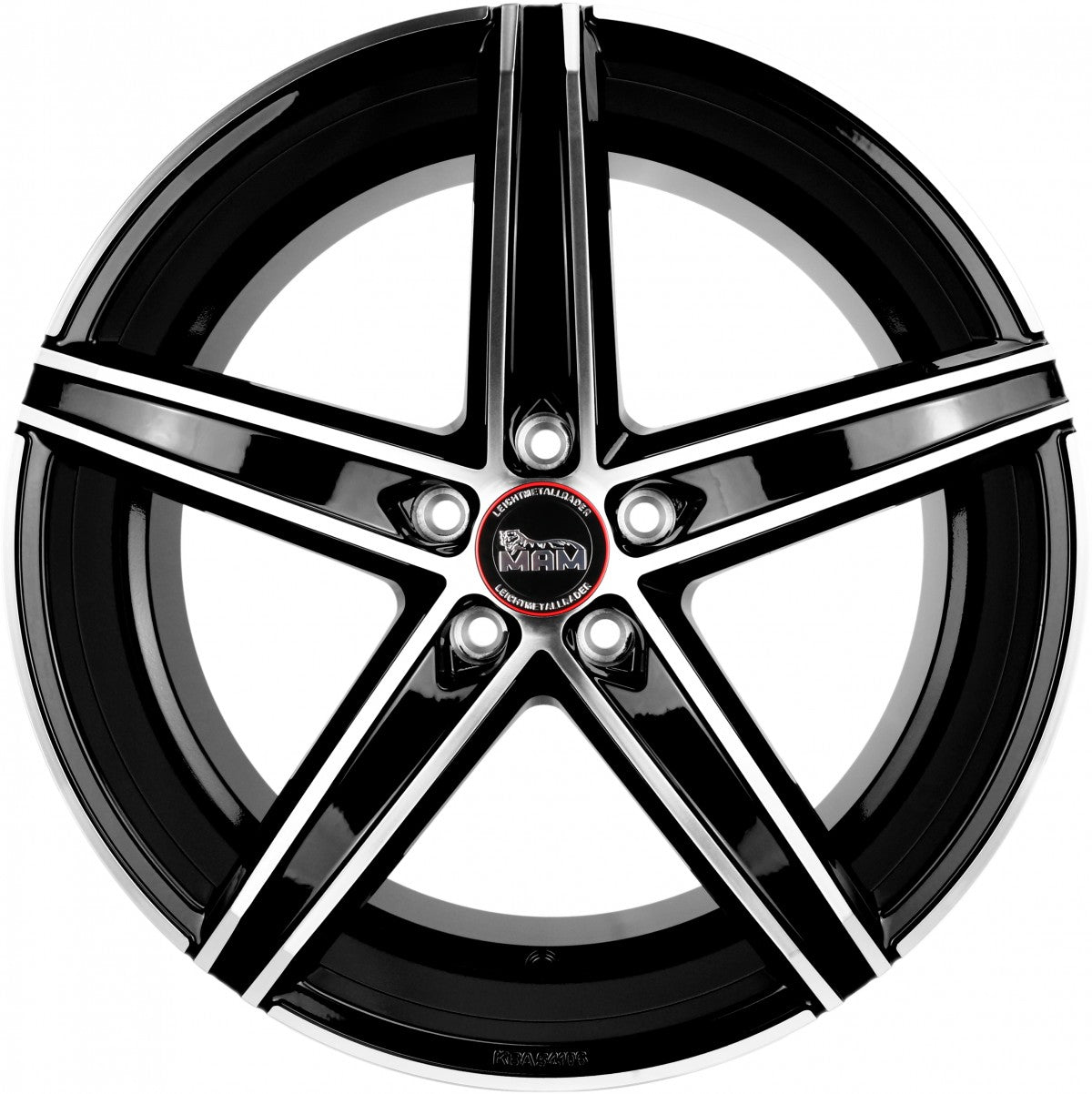 MAM OX-18 black front polish Alufelge 8.5x19 Zoll ET35 LK 5x120 ML72.6 – Bild 2