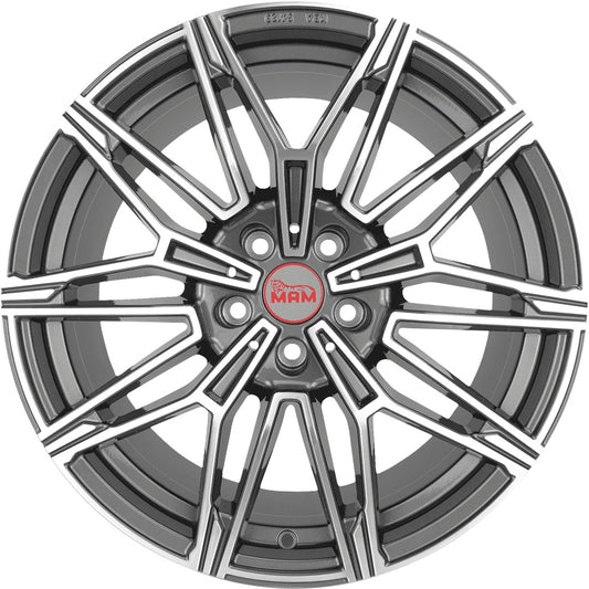 MAM B3 palladium front polish Alufelge 8.5x19 Zoll ET45 LK 5x112 ML66.65 – Bild 2