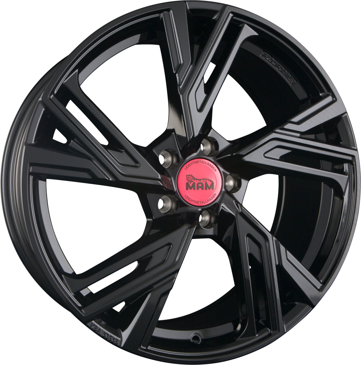 MAM RS5 black painted Alufelge 8.5x19 Zoll ET45 LK 5x108 ML72.6 – Bild 4