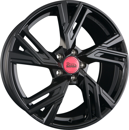 MAM RS5 black painted Alufelge 8.5x19 Zoll ET45 LK 5x108 ML72.6 – Bild 4