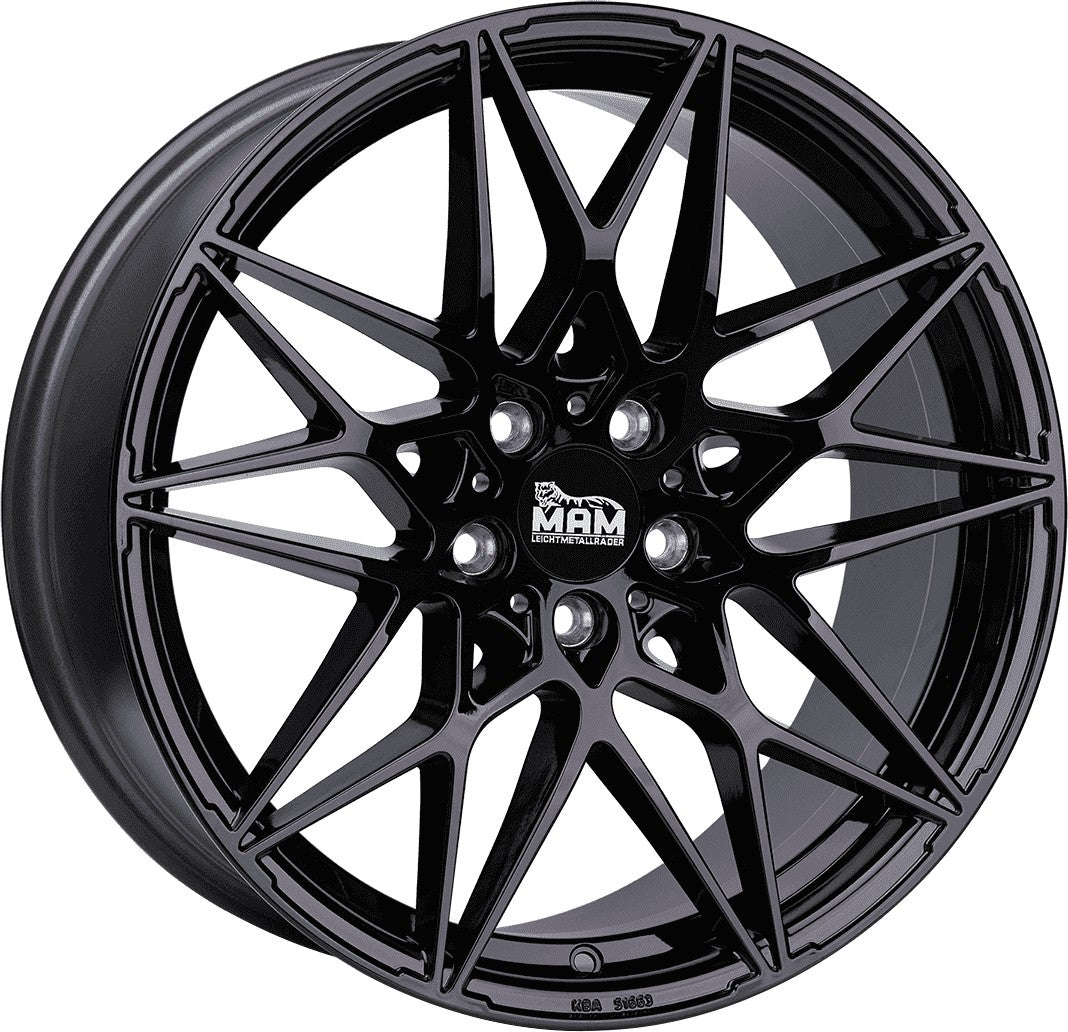 MAM B2N black painted Alufelge 8.5x19 Zoll ET30 LK 5x112 ML72.6