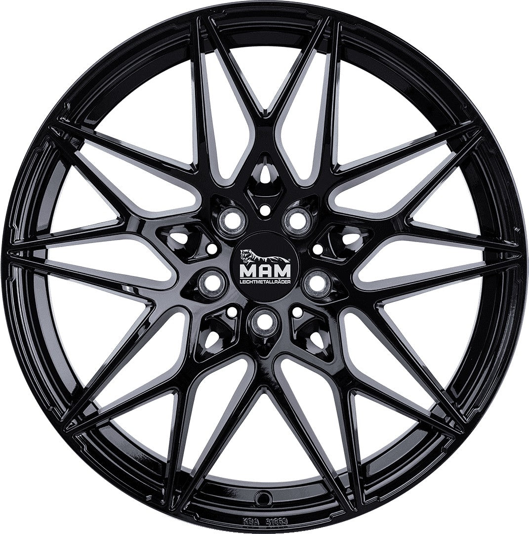MAM B2N black painted Alufelge 8.5x19 Zoll ET30 LK 5x112 ML72.6 – Bild 2