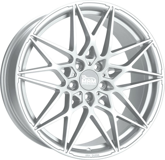 MAM B2N silver painted Alufelge 8.5x19 Zoll ET30 LK 5x112 ML72.6