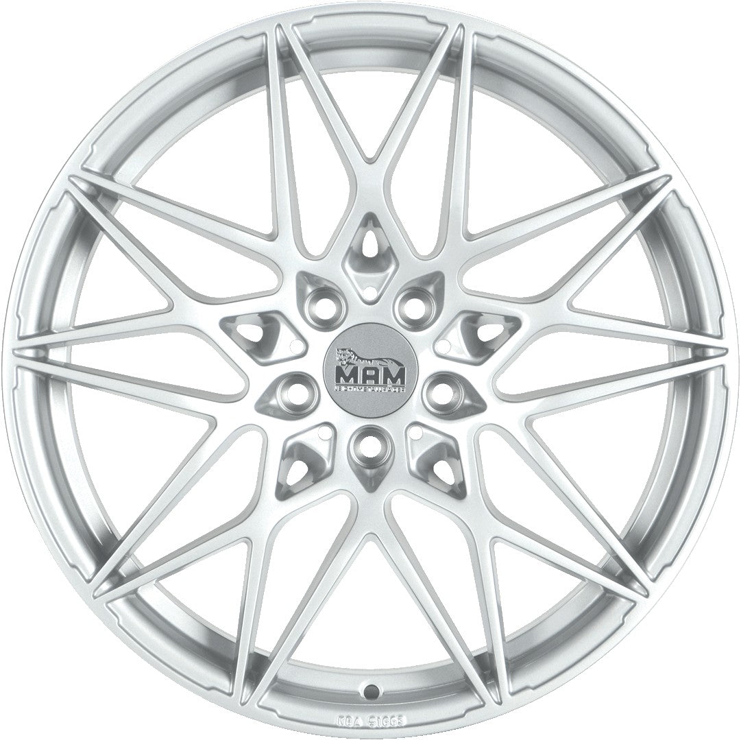 MAM B2N silver painted Alufelge 8.5x19 Zoll ET45 LK 5x112 ML72.6 – Bild 2