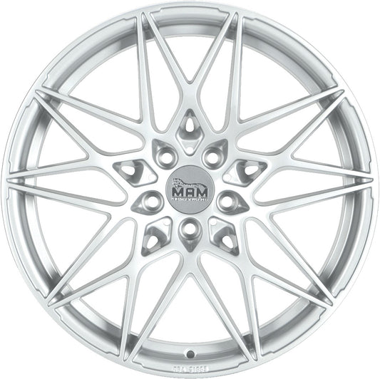 MAM B2N silver painted Alufelge 8.5x19 Zoll ET45 LK 5x112 ML72.6 – Bild 2