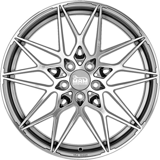 MAM B2N palladium front polish Alufelge 8.5x19 Zoll ET45 LK 5x112 ML72.6 – Bild 2