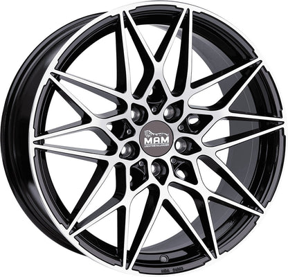 MAM B2N black front polish Alufelge 8.5x19 Zoll ET45 LK 5x112 ML72.6