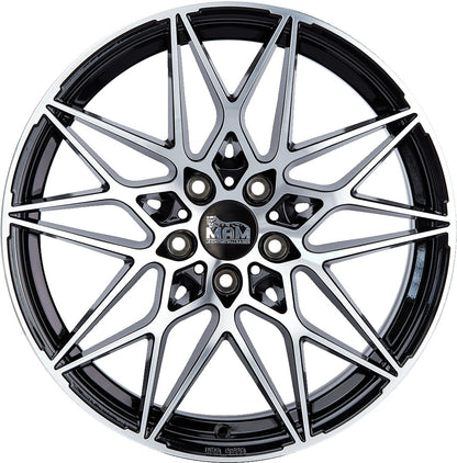 MAM B2N black front polish Alufelge 8.5x19 Zoll ET45 LK 5x112 ML72.6 – Bild 2