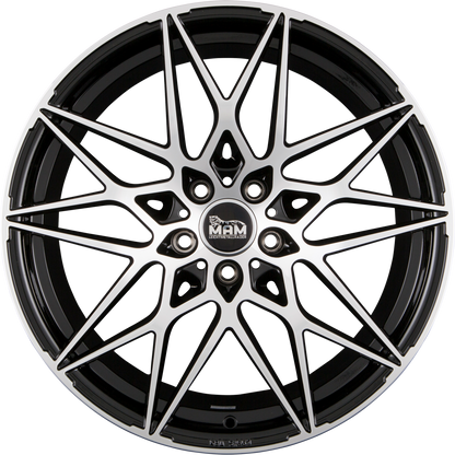 MAM B2N black front polish Alufelge 8.5x19 Zoll ET35 LK 5x120 ML72.6 – Bild 3