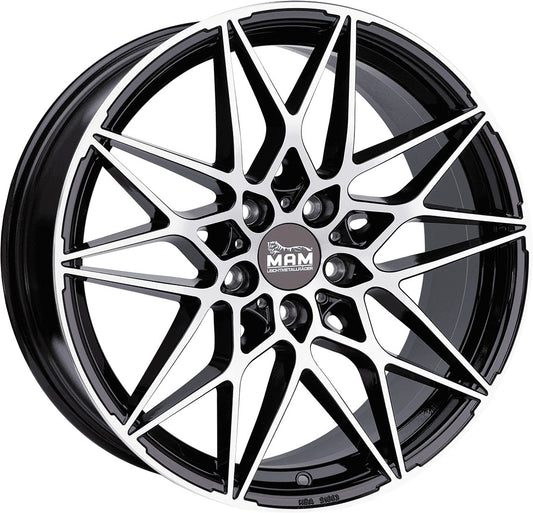 MAM B2N black front polish Alufelge 8.5x19 Zoll ET35 LK 5x120 ML72.6