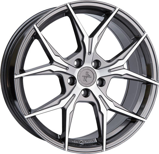 Keskin KT19N Angel palladium front polish Alufelge 8.5x19 Zoll ET30 LK 5x112 ML72.6