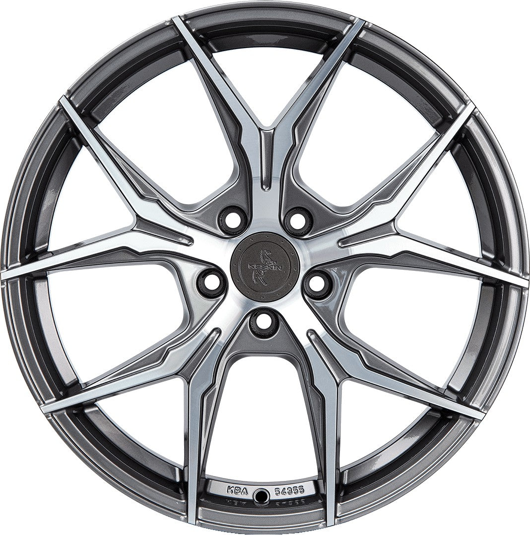 Keskin KT19N Angel palladium front polish Alufelge 8.5x19 Zoll ET45 LK 5x108 ML72.6 – Bild 2