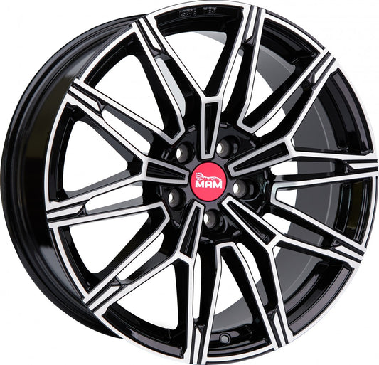 MAM B3N black front polish Alufelge 8.5x19 Zoll ET20 LK 5x120 ML72.6