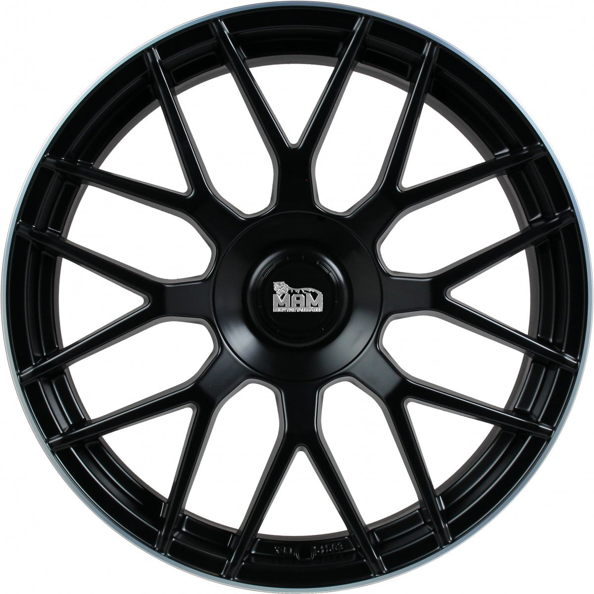 MAM GT1 matt black lip polish Alufelge 10x22 Zoll ET50 LK 5x112 ML66.6 – Bild 2