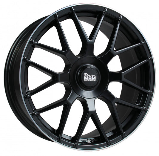 MAM GT1 matt black lip polish Alufelge 10x22 Zoll ET40 LK 5x120 ML74.1