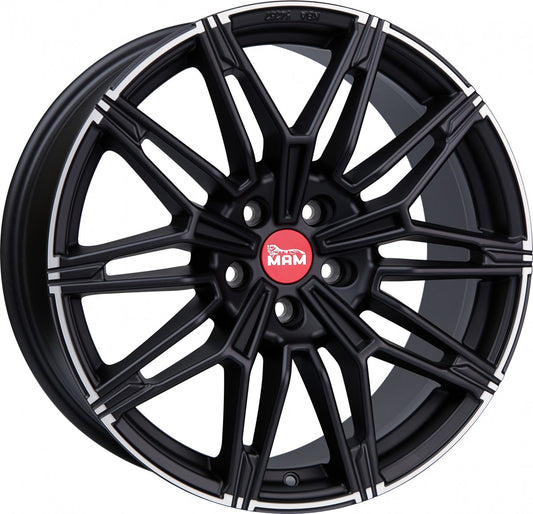 MAM B3N matt black lip polish Alufelge 8.5x19 Zoll ET30 LK 5x112 ML66.65