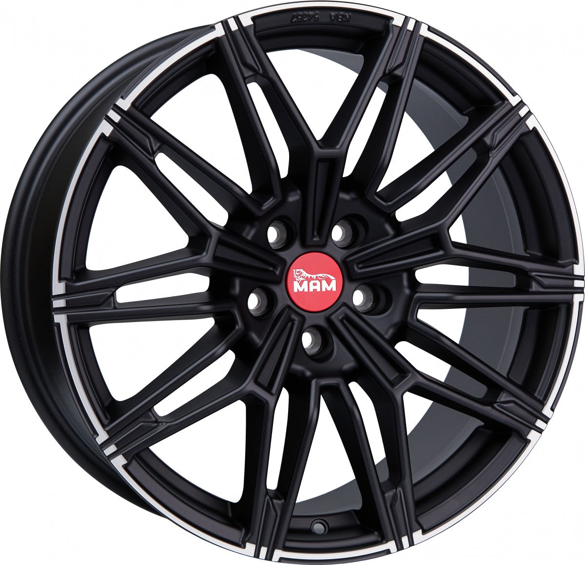 MAM B3N matt black lip polish Alufelge 8.5x19 Zoll ET45 LK 5x112 ML66.65