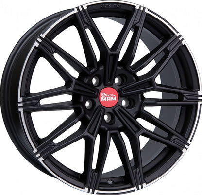 MAM B3N matt black lip polish Alufelge 8.5x19 Zoll ET45 LK 5x112 ML66.65