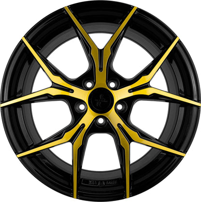 Keskin KT19N Angel black front gold Alufelge 8.5x19 Zoll ET45 LK 5x108 ML72.6 – Bild 2