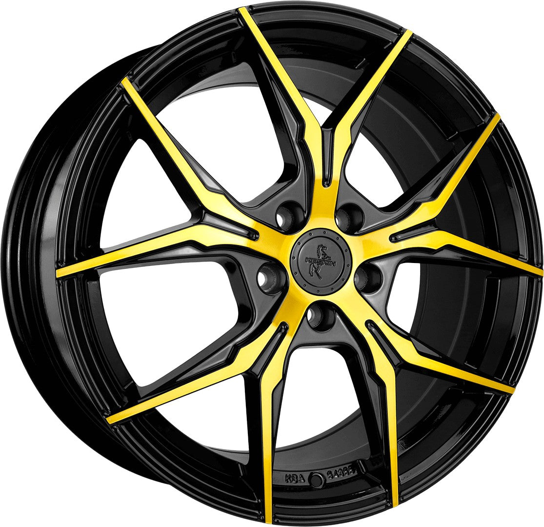Keskin KT19N Angel black front gold Alufelge 8.5x19 Zoll ET40 LK 5x114.3 ML72.6