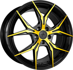 Keskin KT19N Angel black front gold Alufelge 8.5x19 Zoll ET40 LK 5x114.3 ML72.6