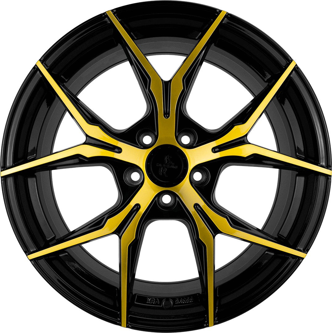 Keskin KT19N Angel black front gold Alufelge 8.5x19 Zoll ET40 LK 5x114.3 ML72.6 – Bild 2