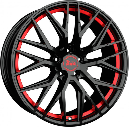 MAM RS4 black painted red inside Alufelge 8.5x20 Zoll ET30 LK 5x112 ML72.6