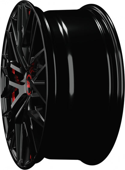 MAM RS4 black painted red inside Alufelge 8.5x20 Zoll ET35 LK 5x120 ML72.6 – Bild 8