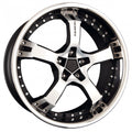 Keskin KT10 Humerus matt black front polish steel lip Alufelge 9.5x18 Zoll ET25 LK 5x100 ML63.4