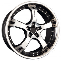 Keskin KT10 Humerus matt black front polish steel lip Alufelge 9.5x18 Zoll ET25 LK 5x100 ML63.4