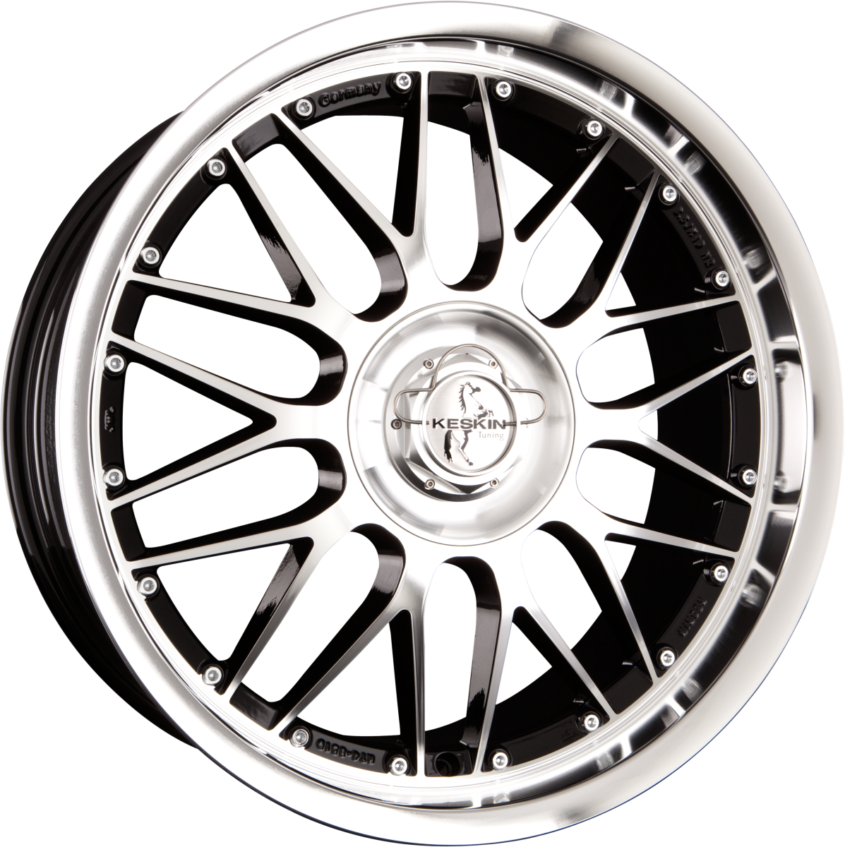 Keskin KT 4 New Racer Black Front Polish (BFP) Alufelge 9.5x19 Zoll ET30 LK 5x100 ML72.6 – Bild 2