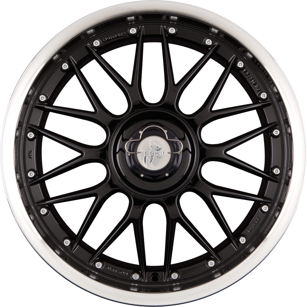 Keskin KT 4 New Racer Black Lip Polish (BLP) Alufelge 9.5x19 Zoll ET35 LK 5x112 ML72.6