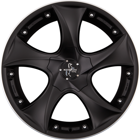 Keskin KT 9 Malik Matt Black Lip Polish (MBLP) Alufelge 10x19 Zoll ET30 LK 5x112 ML72.6