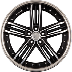 Keskin KT11 Heaven Matt Black Front Polish Steel Lip (MBFS) Alufelge 8.5x20 Zoll ET20 LK 5x120 ML72.6