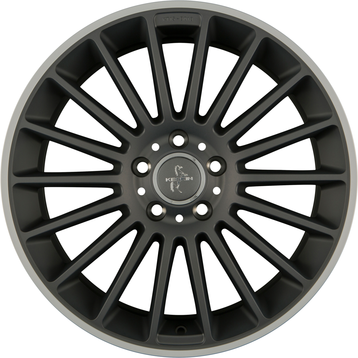 Keskin KT15 Speed Titan Grey Lip Polish (TGLP) Alufelge 8.5x19 Zoll ET45 LK 5x112 ML66.6