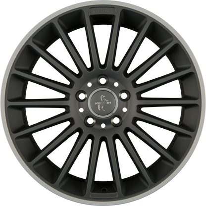 Keskin KT15 Speed Titan Grey Lip Polish (TGLP) Alufelge 8.5x19 Zoll ET45 LK 5x112 ML66.6