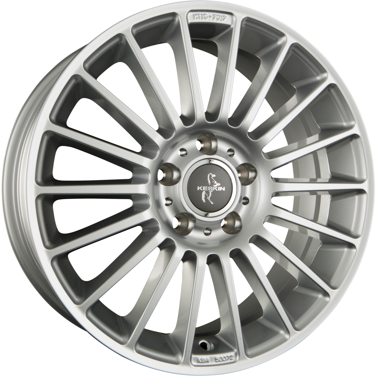 Keskin KT15 Speed silver painted Alufelge 7x17 Zoll ET35 LK 5x120 ML72.6 – Bild 6