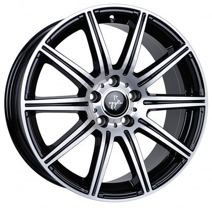 Keskin KT16 Dynamic black front polish Alufelge 8.5x19 Zoll ET45 LK 5x112 ML66.6
