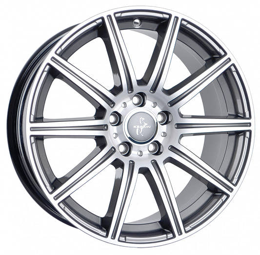 Keskin KT16 Dynamic palladium front polish Alufelge 8x18 Zoll ET30 LK 5x112 ML66.6