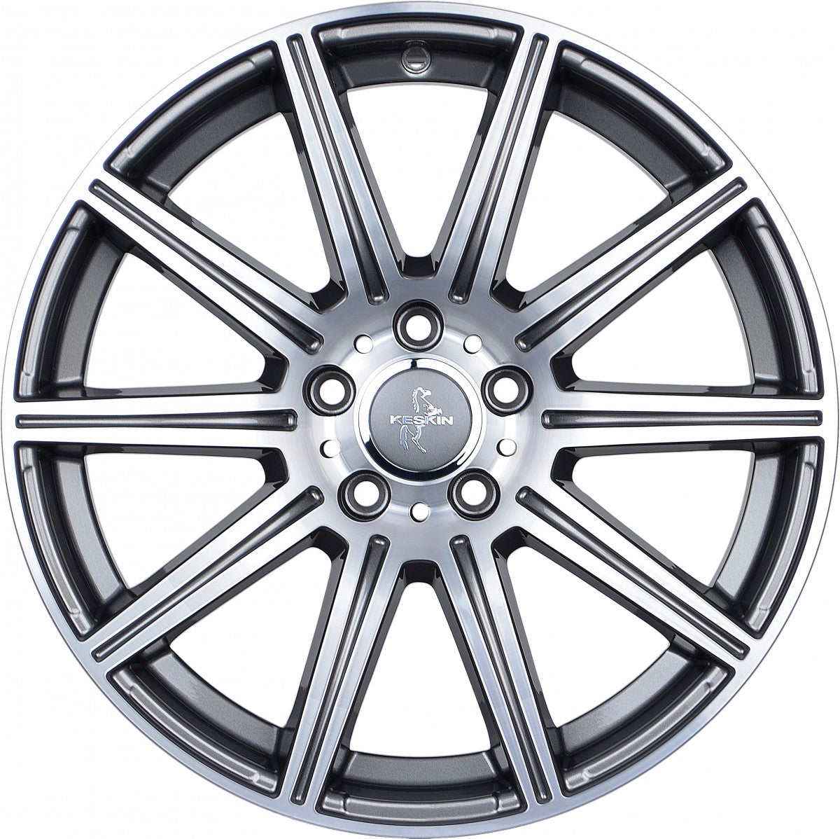 Keskin KT16 Dynamic palladium front polish Alufelge 8.5x19 Zoll ET30 LK 5x112 ML66.6 – Bild 2