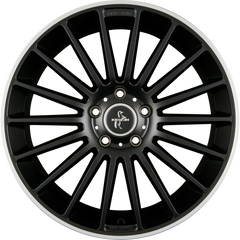 Keskin KT15 Speed Matt Black Lip Polished (MBLP) Alufelge 8.5x19 Zoll ET30 LK 5x112 ML66.6