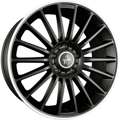 Keskin KT15 Speed Matt Black Lip Polished (MBLP) Alufelge 8.5x19 Zoll ET30 LK 5x112 ML66.6 – Bild 2