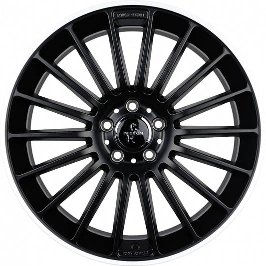 Keskin KT15 Speed Matt Black Lip Polished (MBLP) Alufelge 8.5x19 Zoll ET30 LK 5x112 ML66.6 – Bild 2