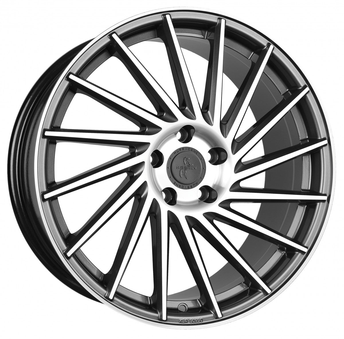 Keskin KT17 Hurricane palladium front polish Alufelge 8x18 Zoll ET45 LK 5x112 ML72.6